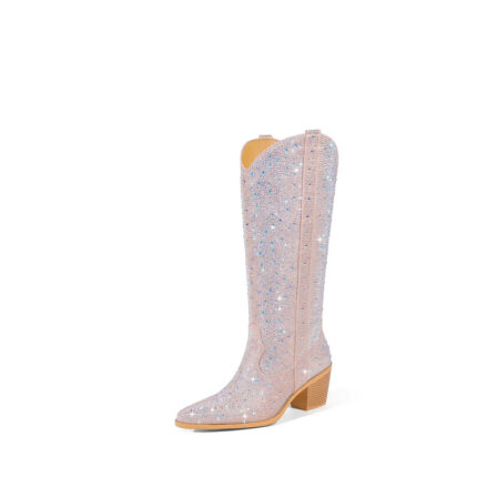 Light Pink Sparkly Cowboy Boots