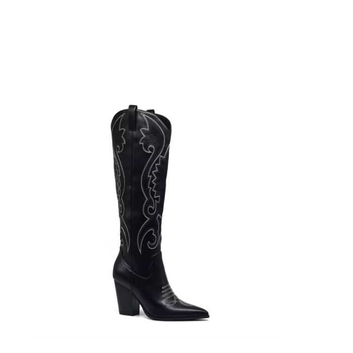 Black and Silver Cowgirl Boots