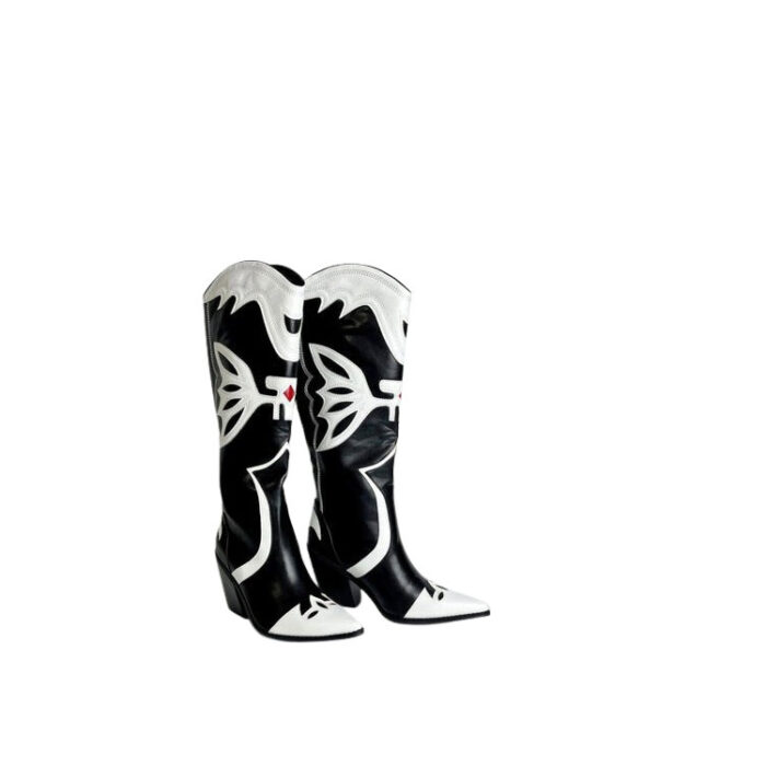 Black and White Cowgirl Boots