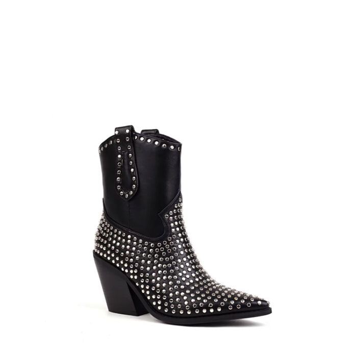 Black Studded Cowgirl Boots