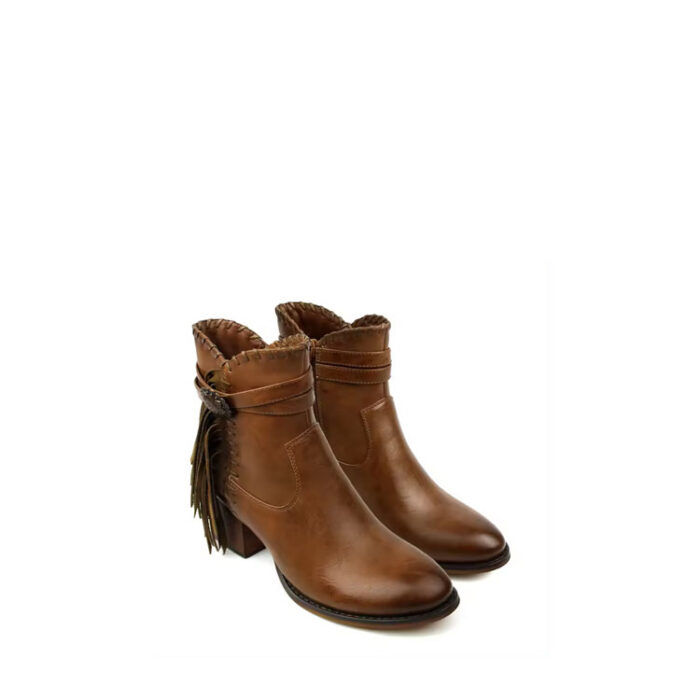 Brown Ankle Cowgirl Boots