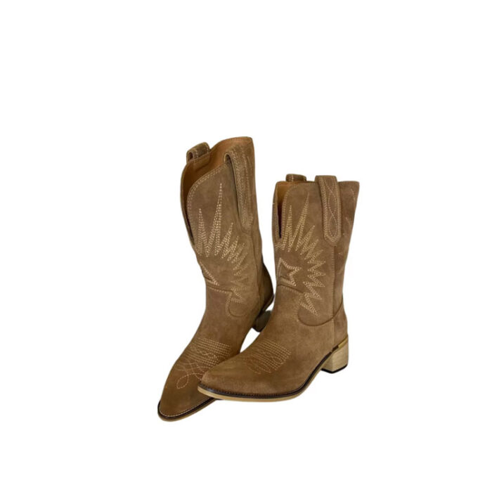 Brown Suede Cowgirl Boots