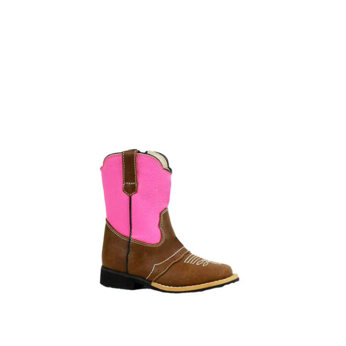 Pink and Brown Cowgirl Boots