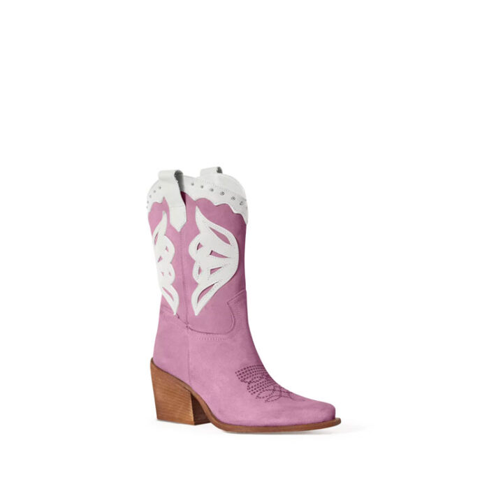 Pink and White Cowgirl Boots