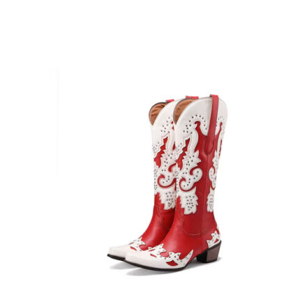 Red and White Cowboy Boots