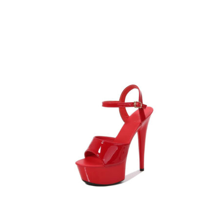 Red Stripper Heels