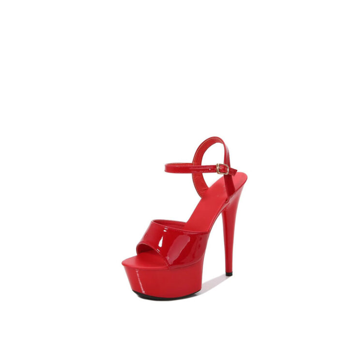 Red Stripper Heels