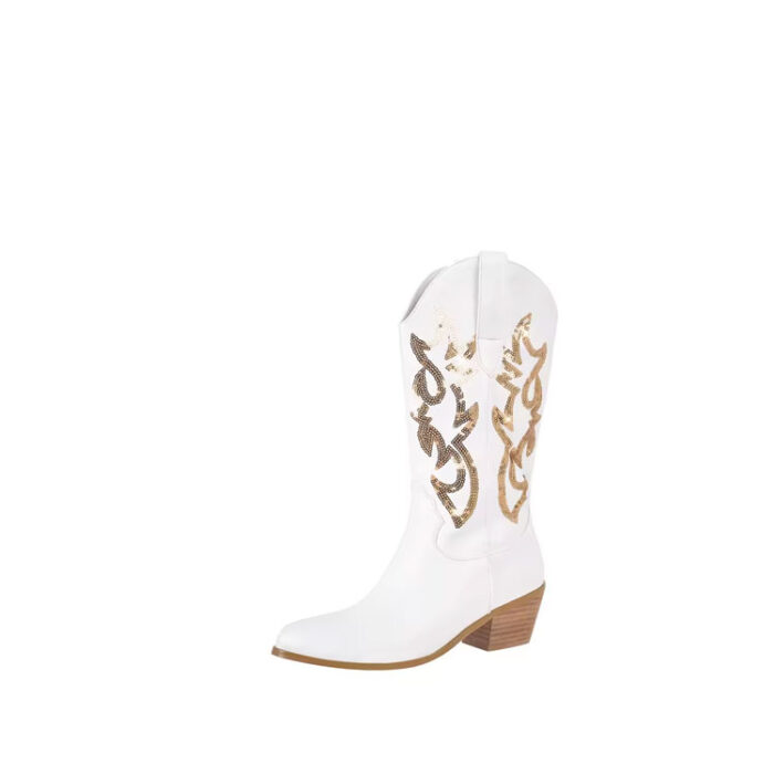 Short White Cowgirl Boots