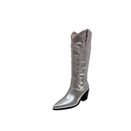 silver cowboy boots wide calf