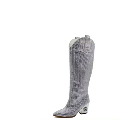 silver rhinestone cowboy boots