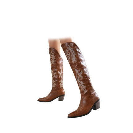 tall brown cowgirl boots