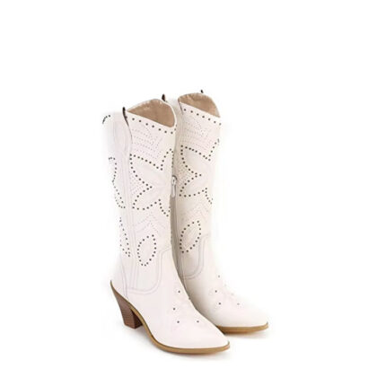 white knee high cowgirl boots